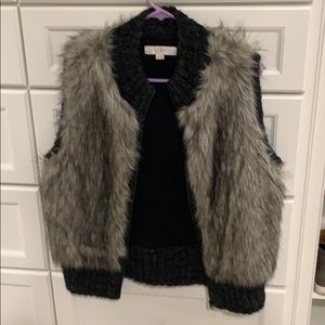 Ann Taylor Loft faux fur vest